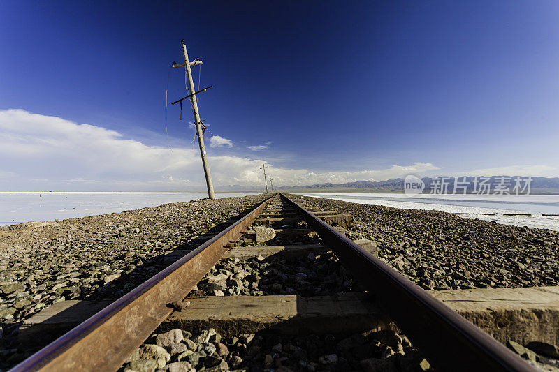 Railroad on lake